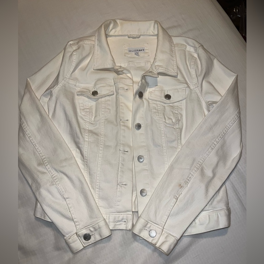 LOFT Off-White Denim Jacket